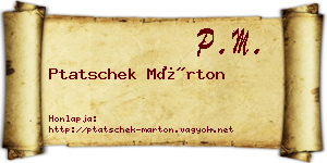 Ptatschek Márton névjegykártya
